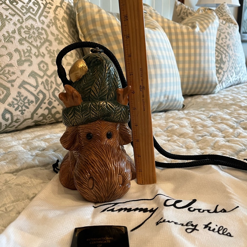 Timmy Woods Moose Handbag with Green Hat